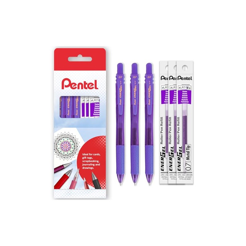 Pentel Energel X BL107 Retractable Gel Rollerball Pens - 0.7mm