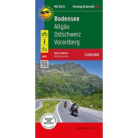 Lake Constance, Motorcycle map 1:200.000: Allgäu - Ostschweiz - Vorarlberg, mit Tourenbeschreibungen, GPX Tracks, wasserfest und reißfest