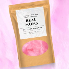 Real Moms Gourmet Cotton Candy - A Sweet Mother's Day Treat by Kepperton Fine Candy Gifts - Winging It with Premium Pink Candy Floss in Individual 1 Oz Bags. Gluten-Free and Made in the USA with Delicious Strawberry Flavor.