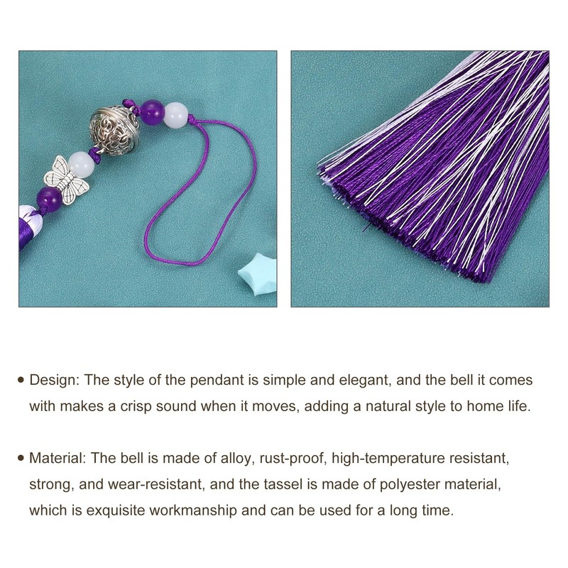 sourcing map Pendants with Tassels, 2 Pcs Classic Bells Tassel