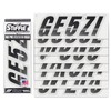 STIFFIE Techtron Black/Silver 3" Boat & PWC Registration Decals •