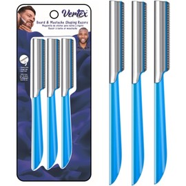 Beard Shaping Tool Travel Razor - For Clean Straight Beard Edges and Mustache Edge Shaping and Straight Edge Barber Razor Beard Shaper Kit Works Well With Beard Soap Oil