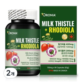 Milk Thistle Plus Rhodiola Rhodiola Liver Health, 2 Pieces, 90 Tablets / 밀크씨슬 플러스 로디올라 홍경천 간건강, 2개, 90정