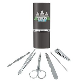 Camper in the Mountains Stainless Steel Manicure Pedicure Grooming Beauty Care Travel Kit