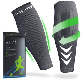 Atlas Athlete Calf Compression Socks without Foot for Men and Women Breathable Calf Bandage Ideal Sports Support for Running Jogging Cycling Handball Sleeve