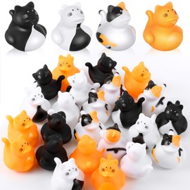 Deekin 100 Pcs Rubber Ducks 2 Inch Animal Party Favors Small Rubber Ducks for Cruise Ships for Shower Birthday Gift Activity Theme Party (Cat Style)