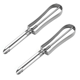 Potato Peeler, 2 Pack 6.3 Inch Swivel Potato Peeler Fruit Vegetable Peeler Stainless Steel Safe Swivel Slicer Traditional Multifunctional Vegetable Peeler for Kitchen