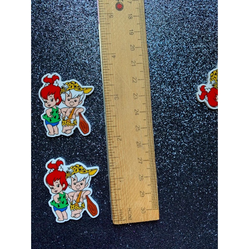 5pc. Pebbles and Bamm-Bamm, Planar Resin Flatback