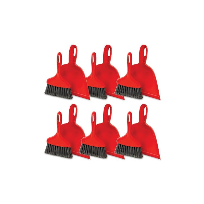 Libman Commercial 906 Dust Pan with Whisk Broom, Polypropylene, 10"