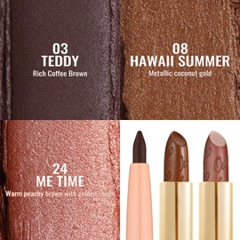 Oulac Pink Lipstick for Women with Metallic 3D Shine Lightweight Hydrating Formula, High Impact Lip Color, Vegan Beauty, Full Coverage Lip Makeup, Christmas Gifts for Women, Hip & Hippie(11)