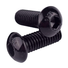 KOSJETHAS M5 x 20mm Button Head Hex Socket Cap Screws ISO7380, Grade 10.9 Black Oxide Finish Alloy Steel, Allen Hex Drive, Full Thread, 30Pcs