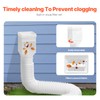 VEVOR Rain Gutter Downspout Extensions, 2-Pack Flexible Downspout Extender, Down