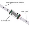 CHUANGNENG MGN9H 200mm Linear Rail Guide Mini Linear Sliding Guideway