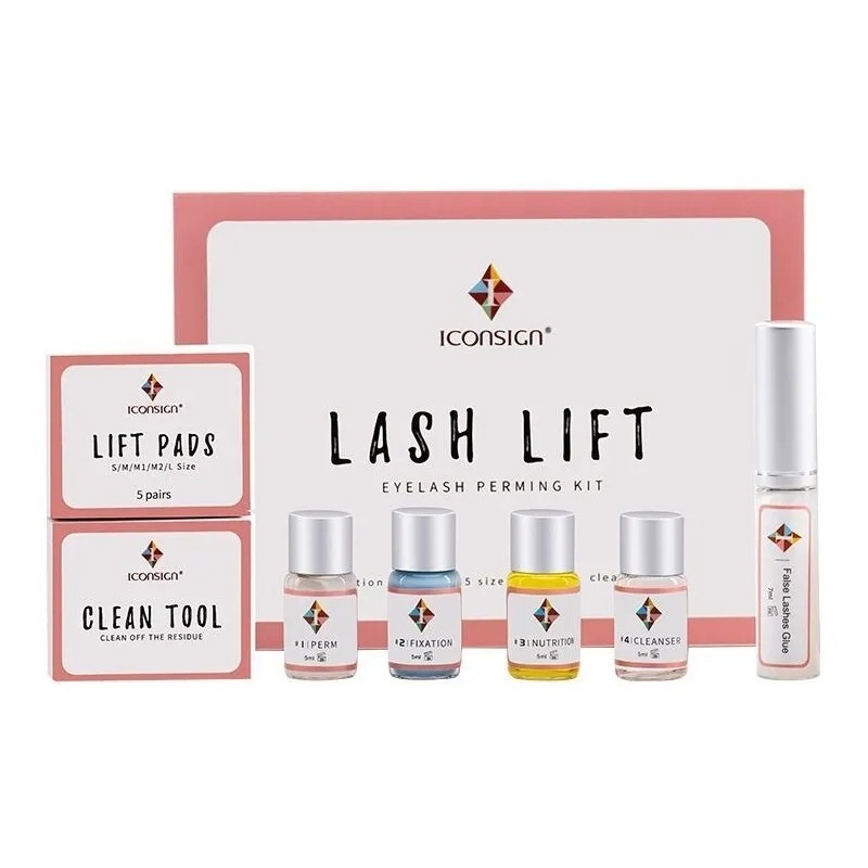 Kit Lash Lift Permanente Pestañas Marca Iconsign con Aceite Nutritivo