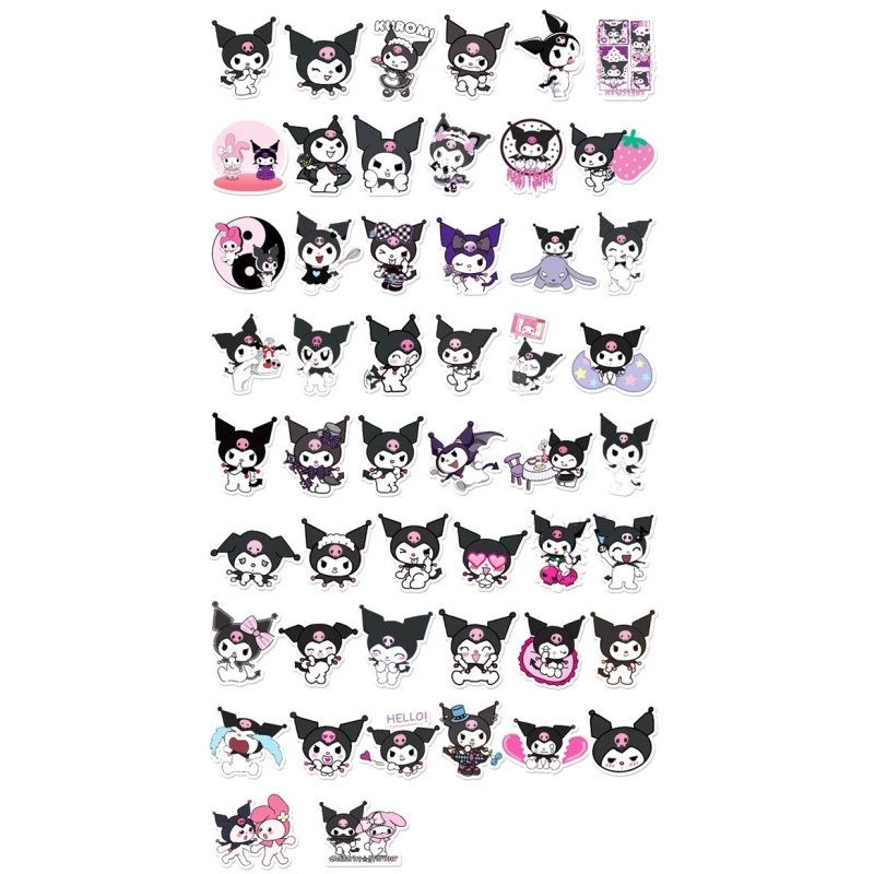 Sanrio 10pcs Kuromi | Water Resistant | Sanrio Stickers |