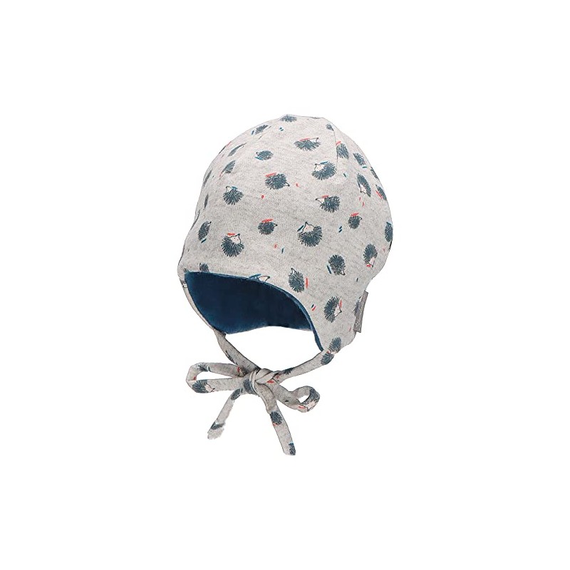 Sterntaler Boys' Beanie Hedgehog Hat, lightgrey