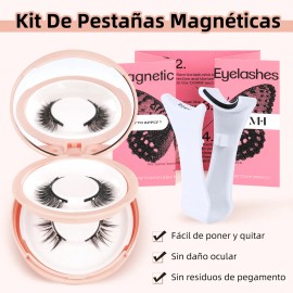 Kit De Clips Magnéticos Para Pestañas Postizas 2 Pares Color A/xem Espesor 0.07 Mm Largo 1.8 Cm Tipo De Curvatura D
