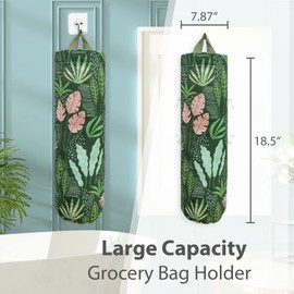SYIPO Plastic Bag Holder, Reusable Grocery Bag Organizer, Wall Mount, 1 Pack, Seaweed