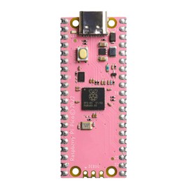 2Pack USB-C Pi Pico, Pre-soldered with Headers, ENIG Finish, Raspberry Pi Pico Compatible RP2040 Microcontroller Board, with 1 USB A-C Cable, Pink Color
