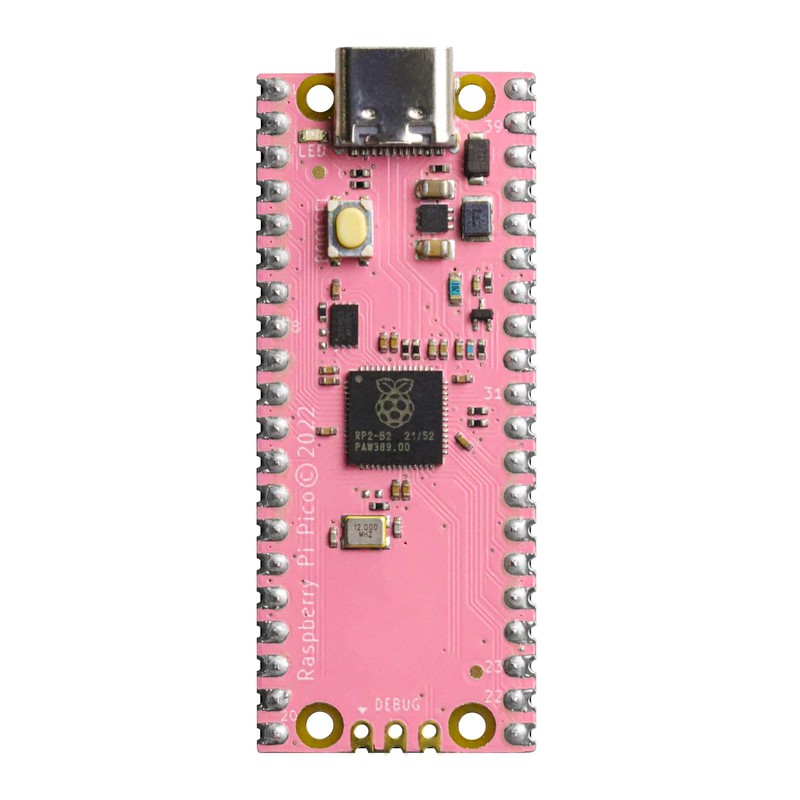 2Pack USB-C Pi Pico, Pre-soldered with Headers, ENIG Finish, Raspberry