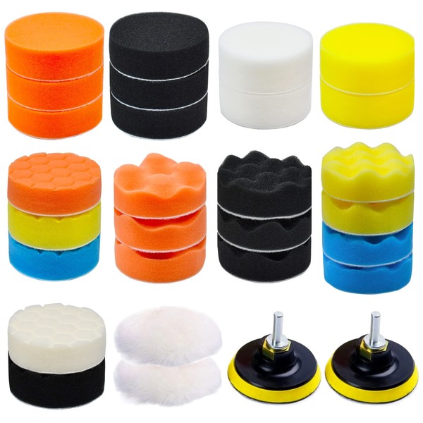 Car Foam Polishing Buffing Kit, Polishing Buffing Pads, Wool Pads,Polishing