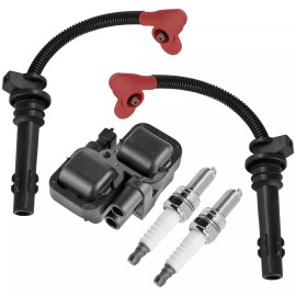 Caltric Ignition Coil & Spark Plugs For Polaris RZR XP Turbo / RZR XP 4 Turbo 2017-2021