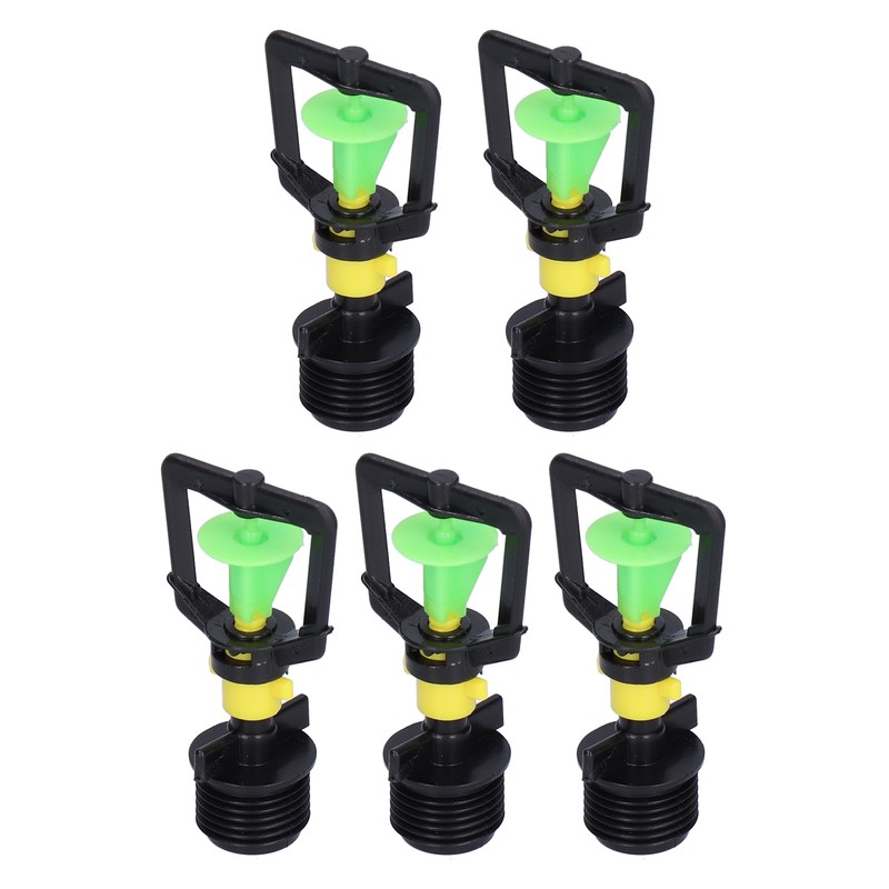 5PCS G1/2 Male Thread Rotating Sprinkler Nozzle Spray Head Misting