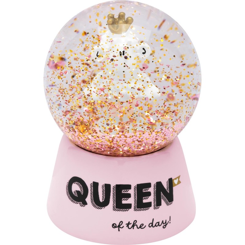 Sheepworld Dream Globe with Queen Motif Print, Snow Globe for