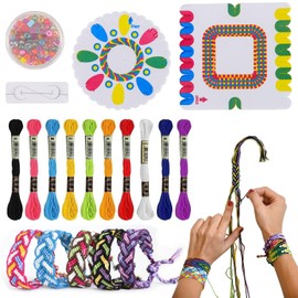 Fyihoxi Set of 15 Friendship Bracelets, DIY Friendship Bracelets, Craft Set, Bracelets, Crafts, Girls, Friendship Bracelets, DIY for Birthday Gift, Party Craft Set, Beads