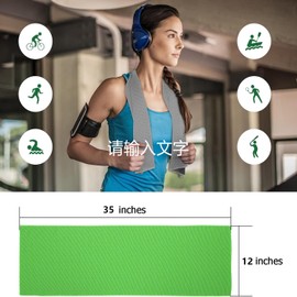 MEZOKUCEL Cooling Towel, Ice Sports Towel, Cool Towel for Instant Cooling,for Yoga, Travel, Golf, Gym,Camping, Fitness, Running, Workout & More Activities (35"x12") (6 Pack)