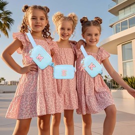 BBelt Crossbody Bag for Girls Women - girls fanny pack ages 8-12 Teen Birthday Gifts Small Waist Packs Trendy Kids Fanny Pack, Blue, E