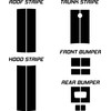 Dual 12" Racing Stripes Air Release Self Healing Vinyl fits