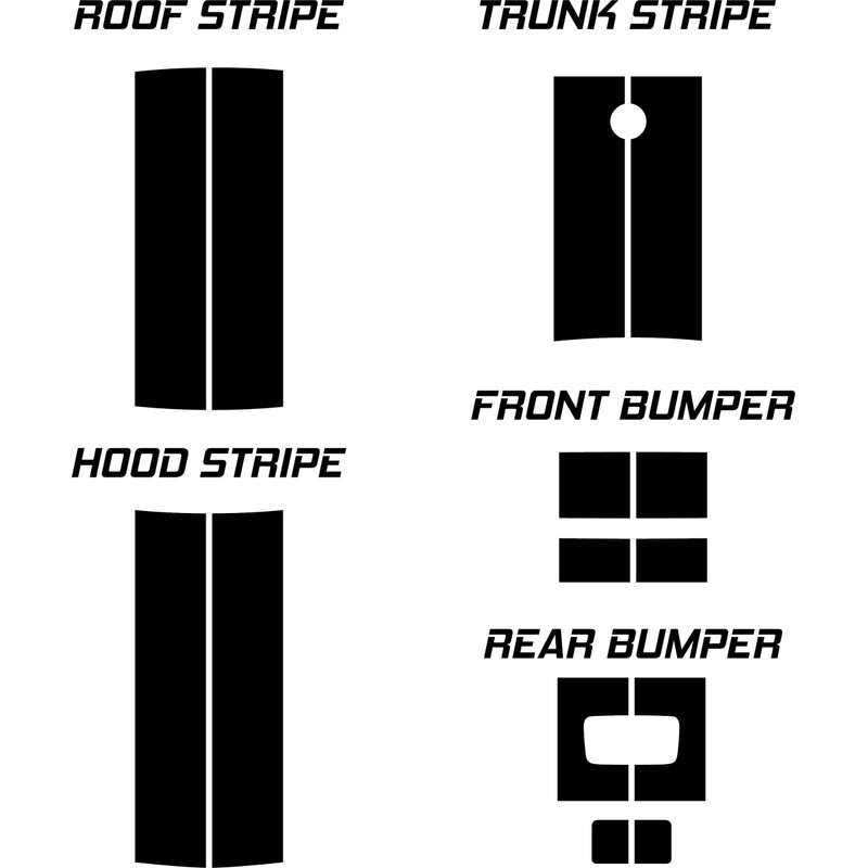 Dual 12" Racing Stripes Air Release Self Healing Vinyl fits