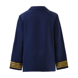 ReliBeauty Children's Pilot Costume Aviator Aviator 3-14 Years with Pilot Hat Captain Fancy Dress 160