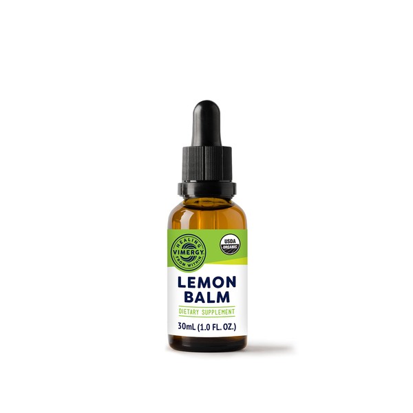 Vimergy USDA Organic Lemon Balm Extract, 30 Servings – Supports Calm and Relaxed Feeling– Relief From Occasional Nervous Tension – Alcohol-Free – Gluten Free, Non-GMO, Kosher, Vegan & Paleo (30 ml)