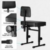 TENTOTEN Piano Bench Adjustable Height, Piano Chair with Padded Backrest