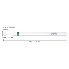 PANA 3/32" Shank Size Professional Ball Shaped White Ceramic Bit Coarse Grit - Nail Drill Bit for Dremel Machine
