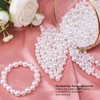Zhenle 1320 Glass Beads, White Faux Pearl, Round Beads, White