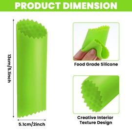 Classicseali 4pcs Garlic Roller,Silicone Garlic Peeler, Easy to Clean and Store, Garlics Roller Peeler, for Easy Garlics Peeling in the Kitchen, Gray, Orange, Green, Blue