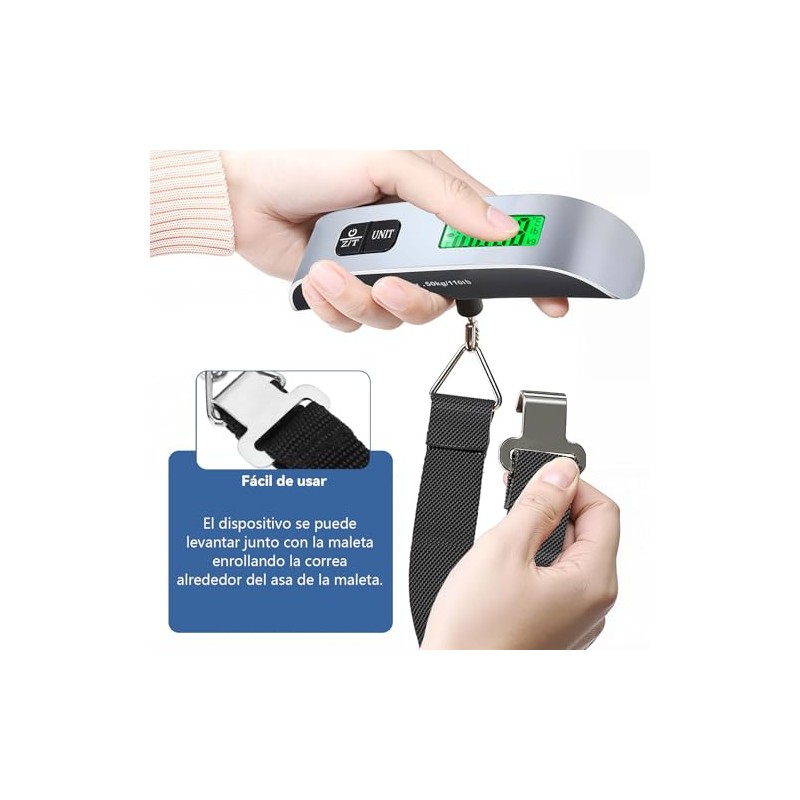 Bascula Maletas de Viaje，Pesa Para Maletas de Viaje, Báscula Electrónica