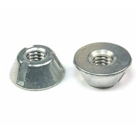 Anti Theft Security Nuts, Tamper Resistant Tri Groove Nut, Zinc-Plated Steel (25, 5/16"-18)