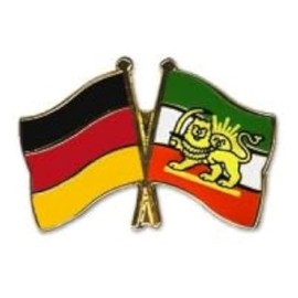 Friendship Pin Badge Germany – Persia Flag Pin Metal, Hard enamel