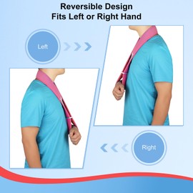 supregear Arm Sling, Adjustable Collar and Cuff Sling Immobilizer Lightweight Neck Support Simple Arm Sling Breathable Medical Shoulder Support for Men Women, One Size Fits All, Pink