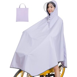 HeiDiga Women's Raincoat, Poncho, Bicycle, Lightweight, Waterproof, Rain Gear, Reflective Material, Transparent Visor, Double Brim Included, Rain Feather, Men's, Large Size, Windproof, For Work or