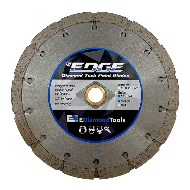 7" Diamond Sandwich Style-Tuck Point Blade for Mortar Joint Removal,
