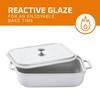 Stoneware Casserole With Lid - Rectangular Pan with Lid -