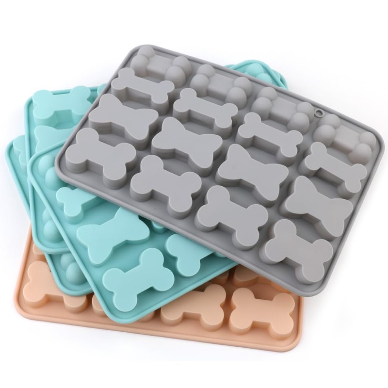 3Pack Dog Bone Silicone Mold, Dog Treat Mold,Baking Mold, Used