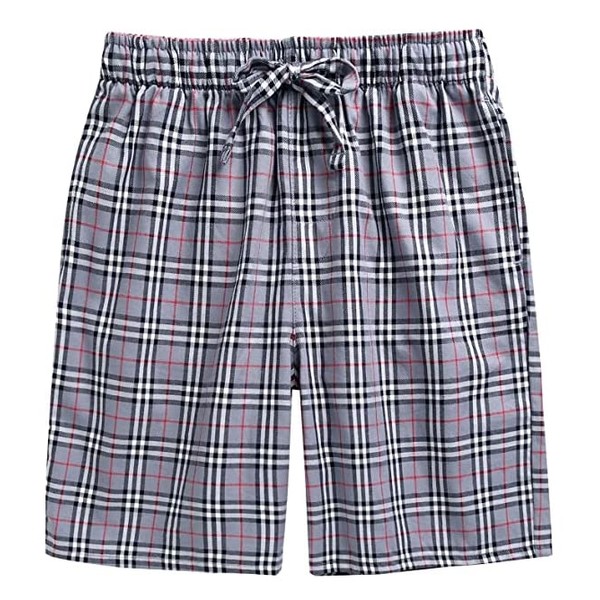 TINFL Plaid Check Kids Boys Shorts Pants NNBSP-SB001-Grey L