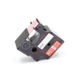 vhbw Label Tape Cassette Compatible with Dymo Rhino 4200, 5000, 5200, 6000, 1000, 3000 Label Printer 24mm White on Red, Vinyl