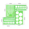 4 Pieces Geometric Drawings Templates Stencils Plastic Measuring Template Rulers